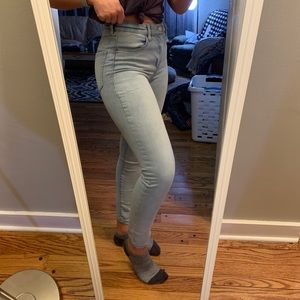 high rise jeans